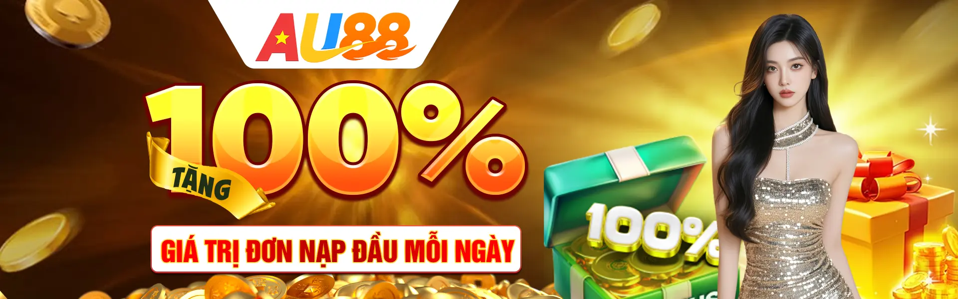Au88 thưởng 100% gia trị nạp đầu mỗi ngày