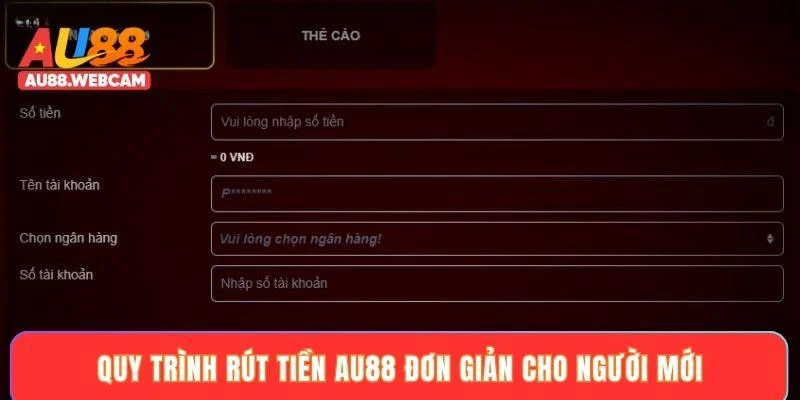 Quy trình rút tiền AU88 đơn giản cho người mới
